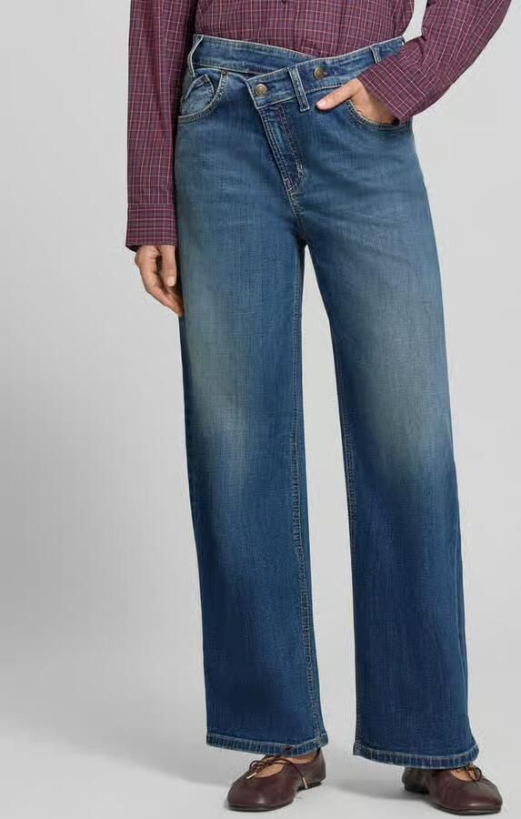 CAMBIO baggy fit barrel jeans van katoenmix model 'BAGGY ASYMMETRICAL' - Foto 2