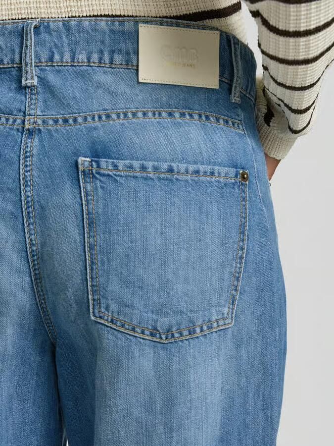 CAMBIO Barrel jeans van mix van katoen en linnen model 'ORIA'