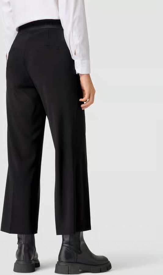 CAMBIO Stoffen broek met elastische band met logo model 'Cameron'