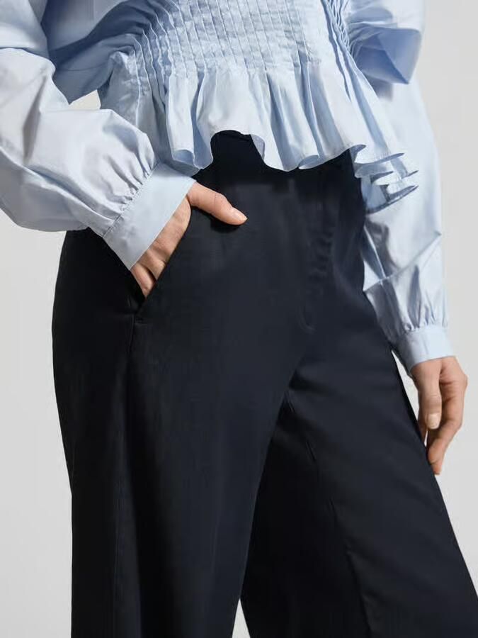 CAMBIO Broek van Linnenmix met Persplooien Model 'MIRA'