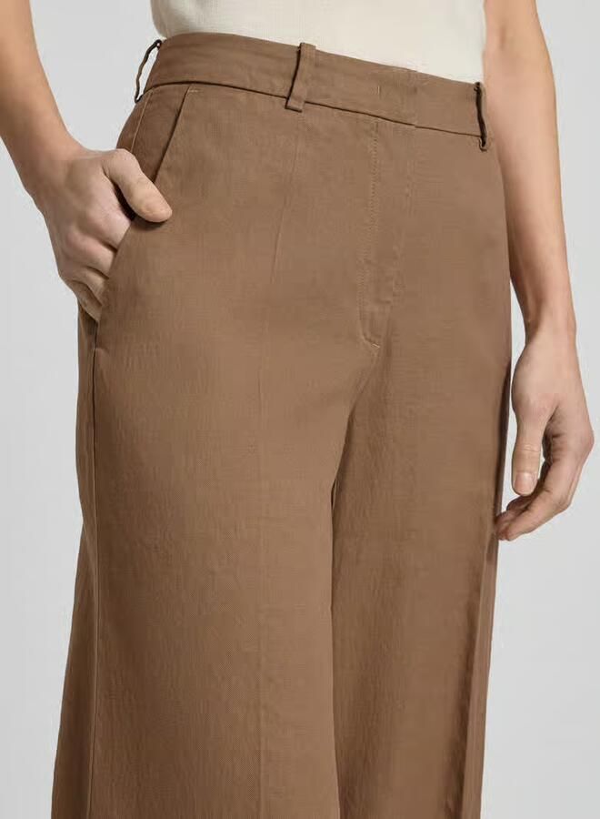 CAMBIO Broek van Linnenmix met Persplooien Model 'MIRA'