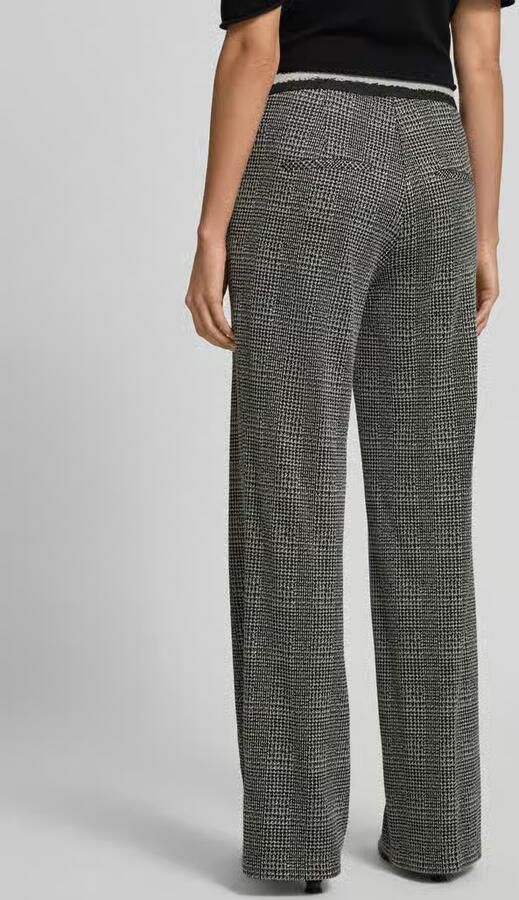 CAMBIO Broek van viscosemix met glencheck-motief model 'AVA'