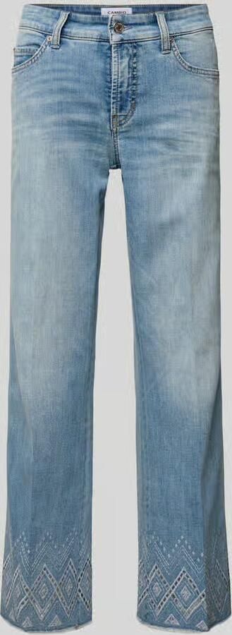 CAMBIO Flared jeans met broderie anglaise model 'FRANCESCA' - Foto 3