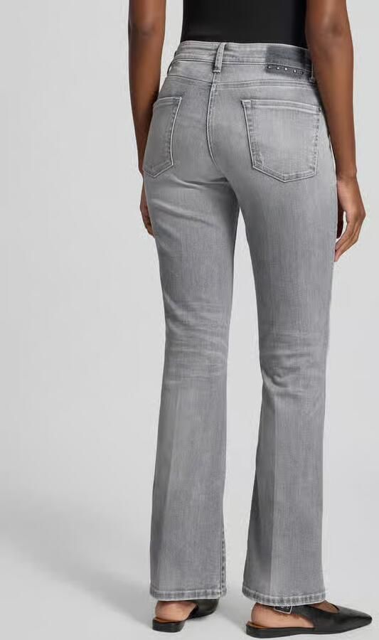 CAMBIO Flared jeans met siersteentjes in 5-pocketmodel model 'PARIS'