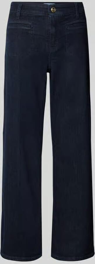 CAMBIO kort fit recht broek van katoenmix model 'TESS CROPPED'