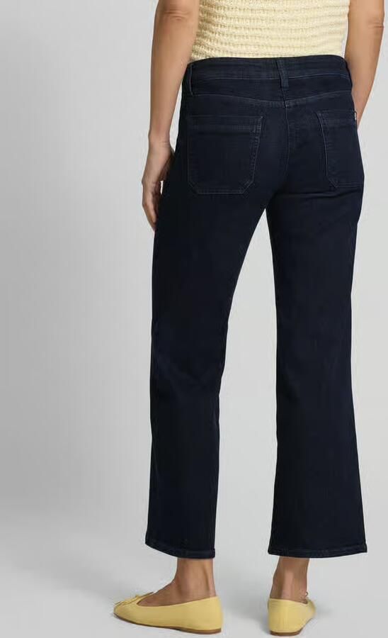 CAMBIO kort fit recht broek van katoenmix model 'TESS CROPPED'