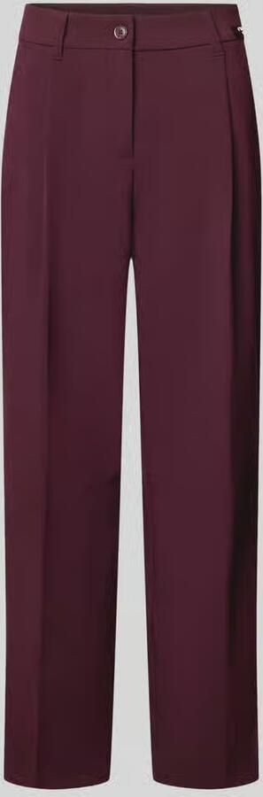 CAMBIO Kort barrel leg broek met bandplooien model 'Ortensia'