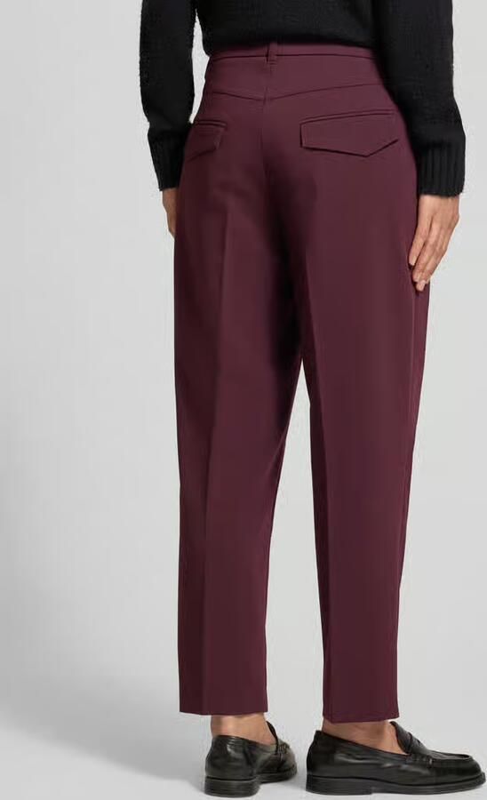 CAMBIO Kort barrel leg broek met bandplooien model 'Ortensia' - Foto 3