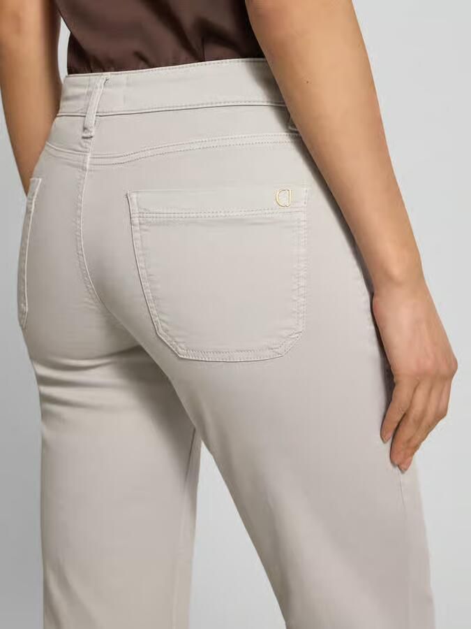 CAMBIO Korte jeans met persplooien en steekzakken