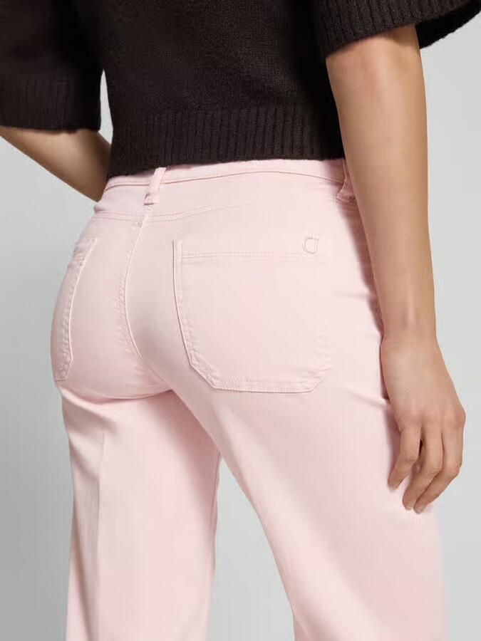 CAMBIO Korte jeans met persplooien en steekzakken