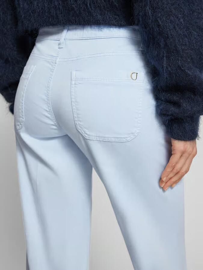 CAMBIO Korte jeans met persplooien en steekzakken