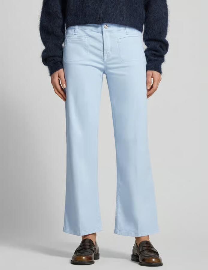 CAMBIO Korte jeans met persplooien en steekzakken - Foto 2
