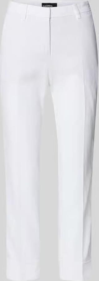 CAMBIO Regular fit linnen broek met verkort model 'KRYSTAL' - Foto 2