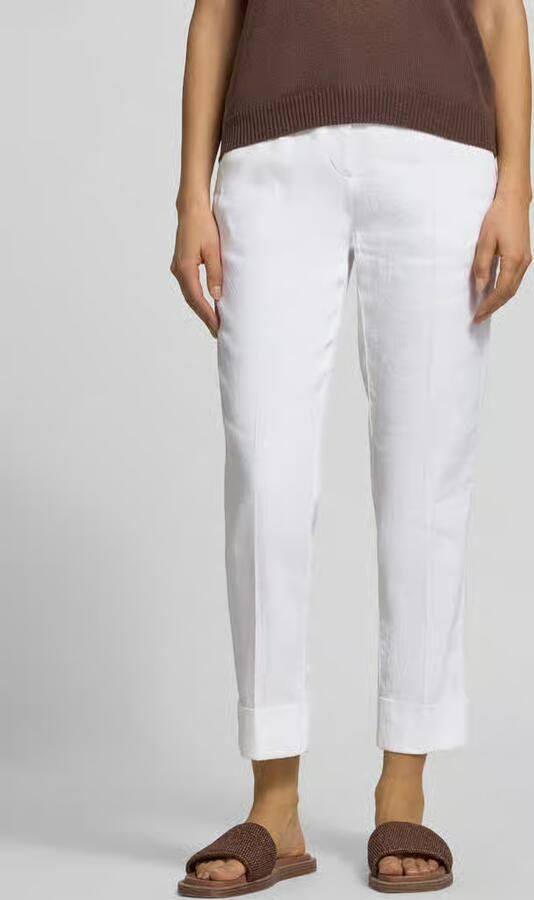 CAMBIO Regular fit linnen broek met verkort model 'KRYSTAL' - Foto 3