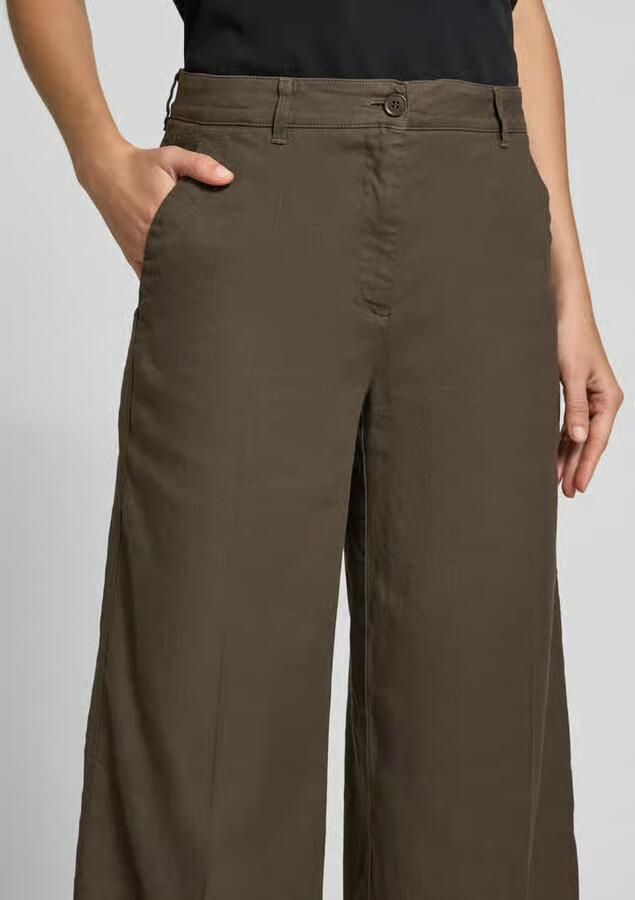 CAMBIO Linnen broek met steekzakken model 'ADRIENNE'