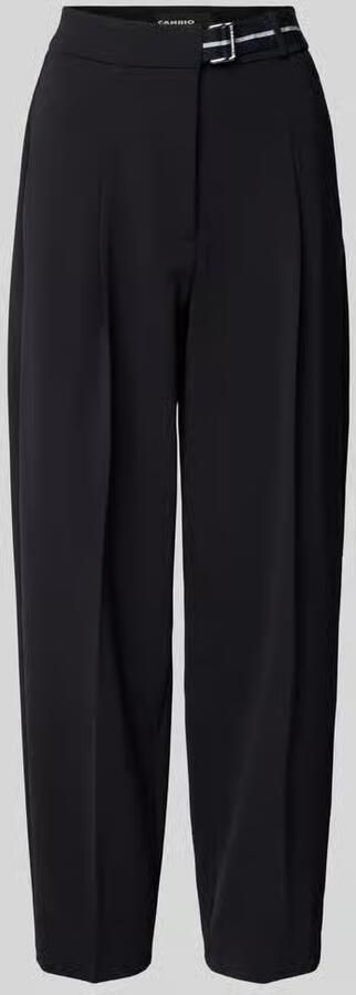 CAMBIO Loose fit bandplooibroek met verkort model 'ELAINE'