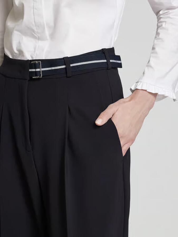 CAMBIO Loose fit bandplooibroek met verkort model 'ELAINE' - Foto 2