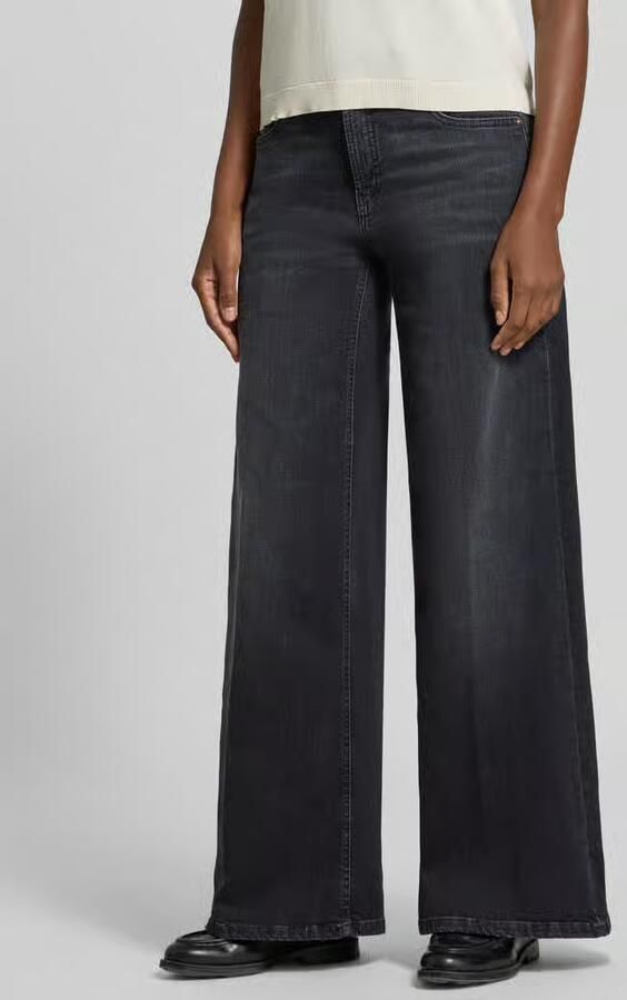 CAMBIO Loose fit jeans van katoenmix model 'PALAZZO' - Foto 2