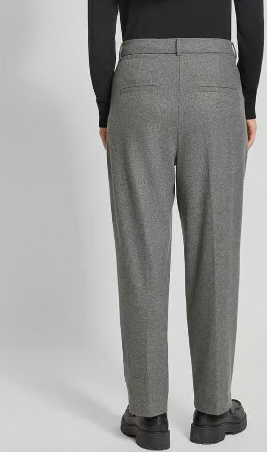 CAMBIO Loose fit stoffen broek met wol Model 'EMILIE'
