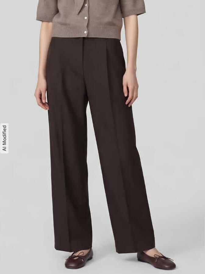 CAMBIO Modieuze fit bandplooibroek met scheerwol model 'Addison' - Foto 2