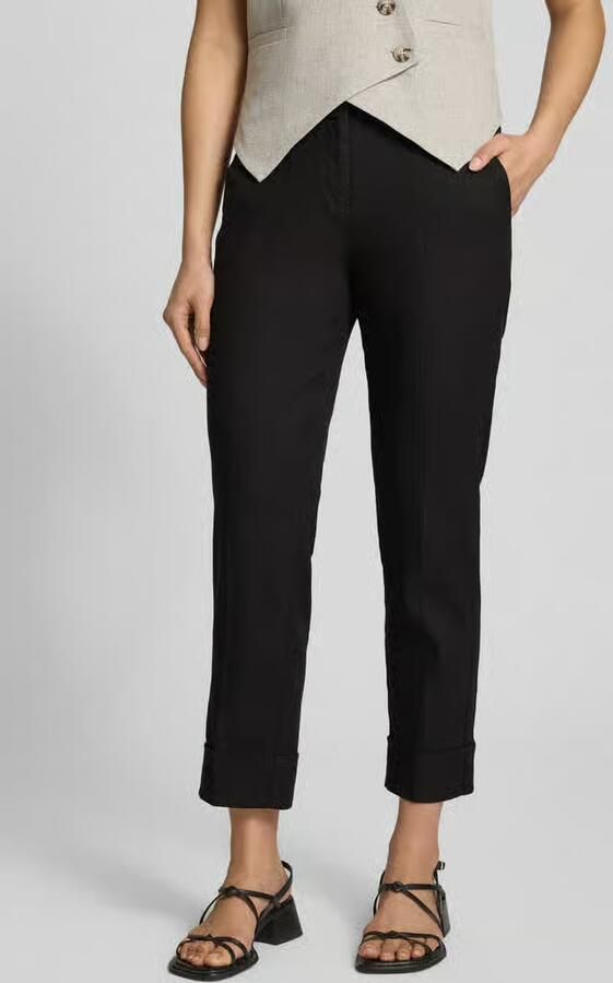 CAMBIO Regular fit linnen broek met riemlussen model 'KRYSTAL' - Foto 2