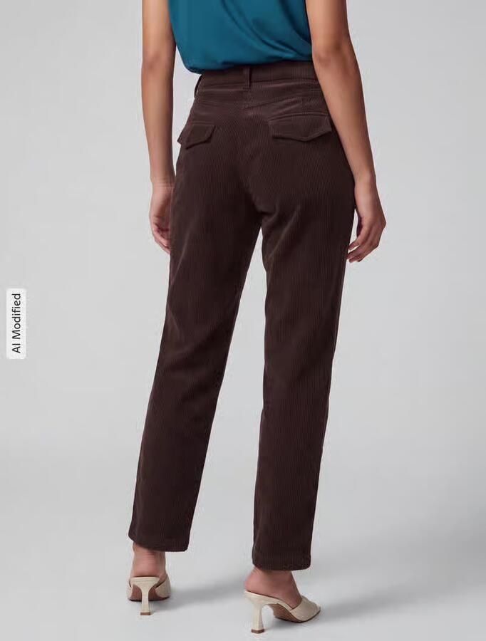 CAMBIO Regular fit corduroy broek met bandplooi model 'ORTENSIA' - Foto 2