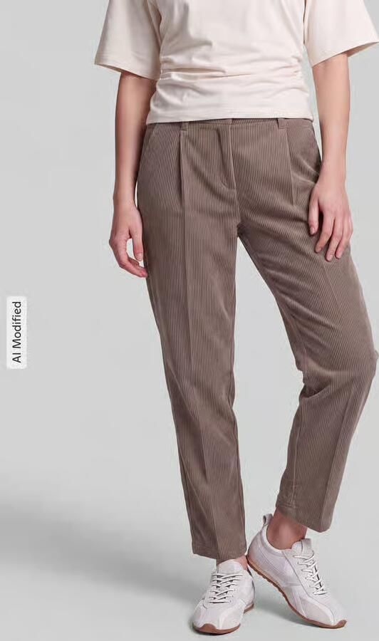CAMBIO Regular fit corduroy broek met bandplooi model 'ORTENSIA' - Foto 3