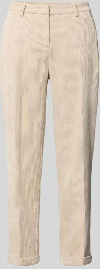 CAMBIO Regular fit corduroy broek met gefixeerde omslag aan de pijpen model 'KRYSTAL'