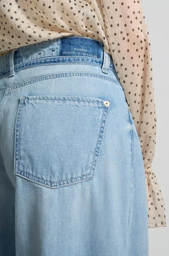 CAMBIO regular fit loose fit jeans van puur katoen model 'PALAZZO'