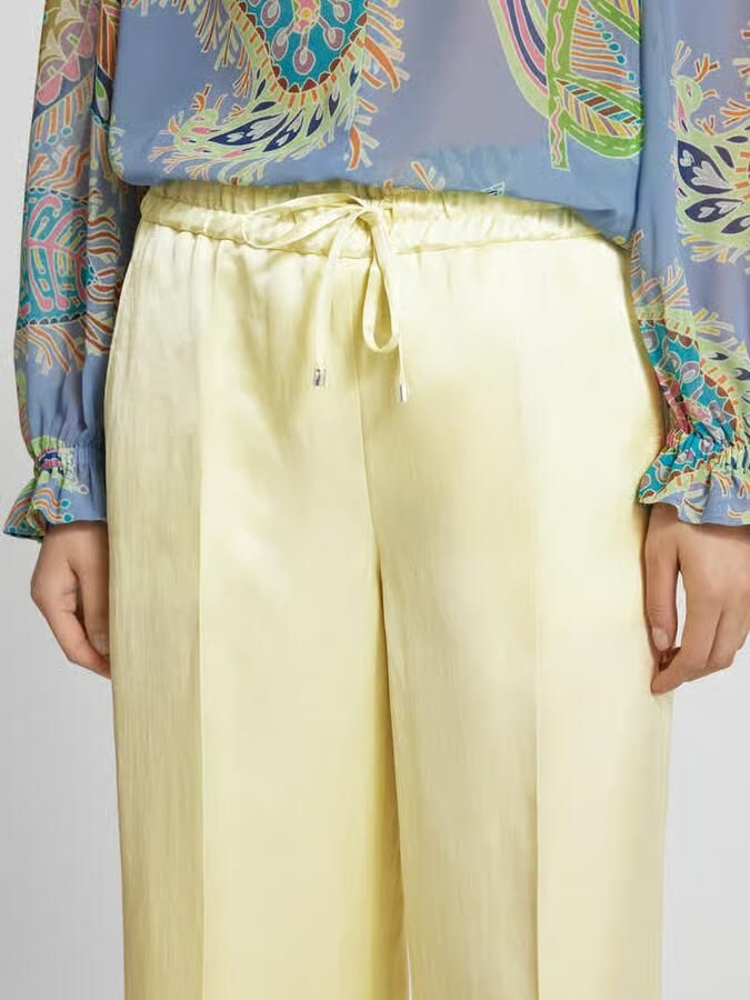 CAMBIO Regular fit stoffen broek met persplooien model 'CLARA'