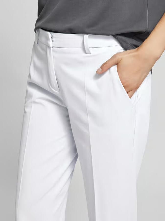 CAMBIO Regular fit stoffen broek met persplooien model 'KRYSTAL'