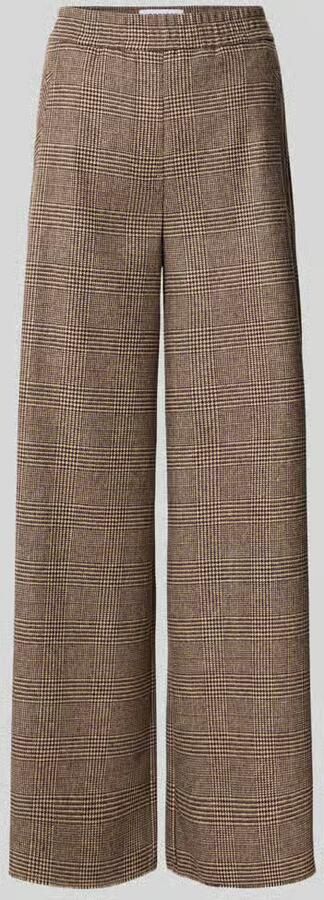 CAMBIO Regular fit wijde broek van wolmix model 'AVELINE'