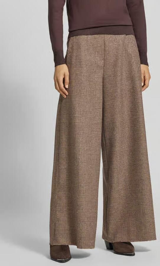 CAMBIO Regular fit wijde broek van wolmix model 'AVELINE' - Foto 3