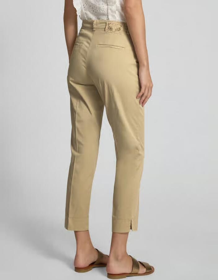 CAMBIO Skinny fit stoffen broek met persplooien model 'STELLA'