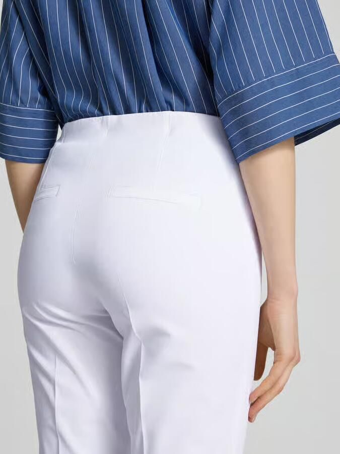 CAMBIO Skinny fit stoffen broek met vaste persplooien model 'ROS'