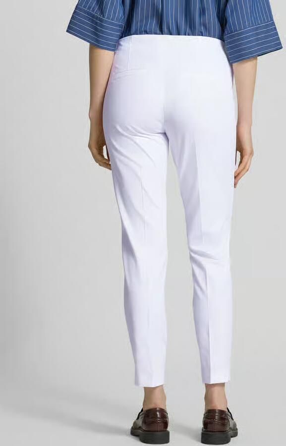 CAMBIO Skinny fit stoffen broek met vaste persplooien model 'ROS'