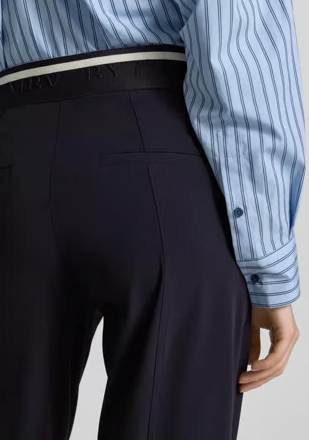 CAMBIO slim fit broek met elastische label-tailleband model 'EDEN'