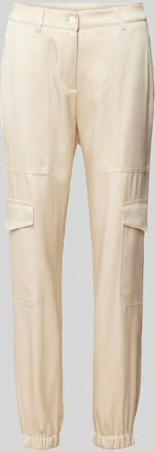 CAMBIO Slim fit cargobroek met siernaden model 'KARO'