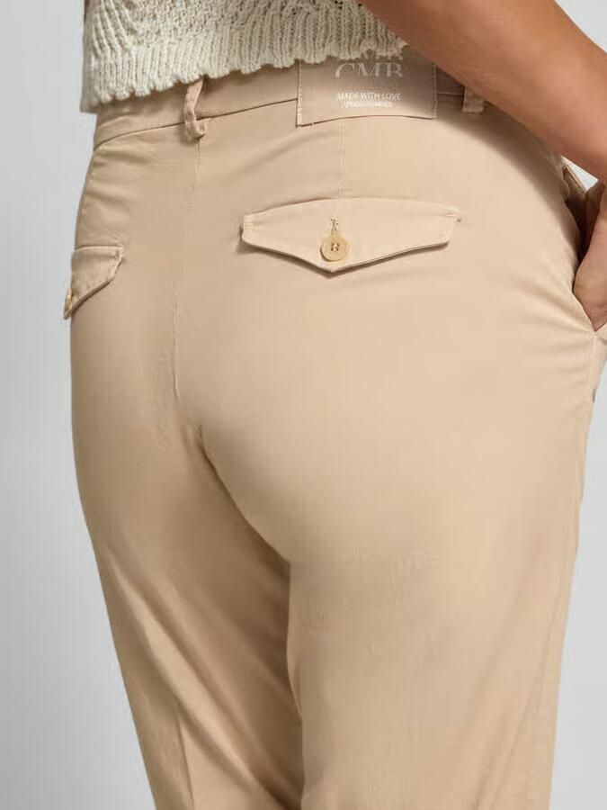 CAMBIO slim fit chino van katoenmix model 'KARINA'