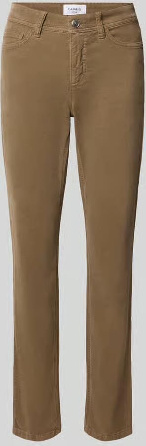CAMBIO Slim Fit corduroy broek van katoenmix model 'PIPER CROPPED'