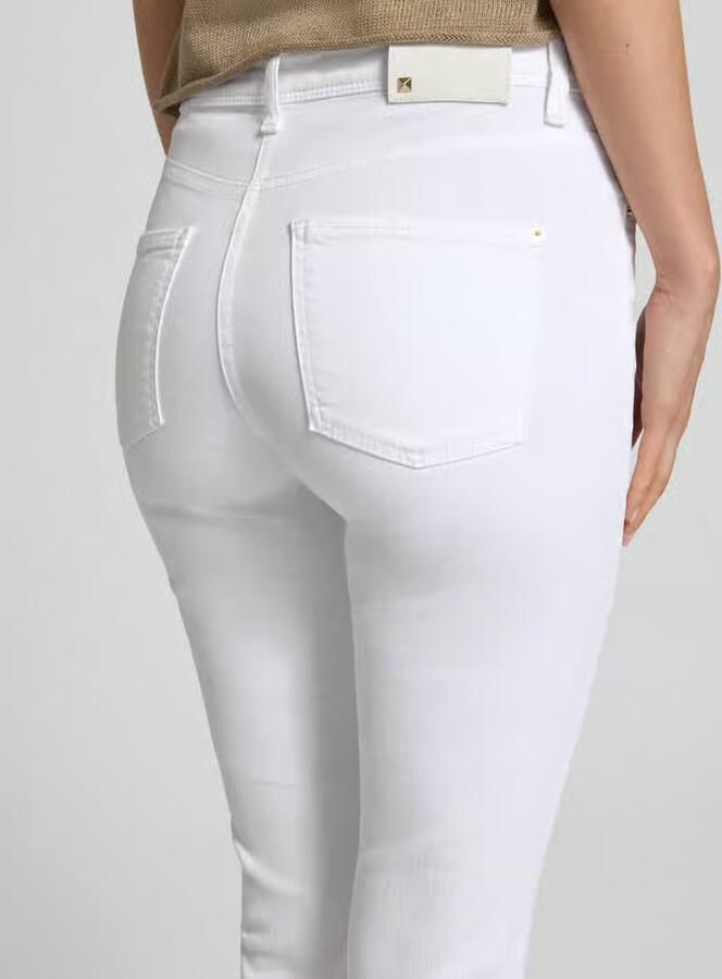 CAMBIO slim fit jeans met rafelzoom model 'PIPER SHORT'