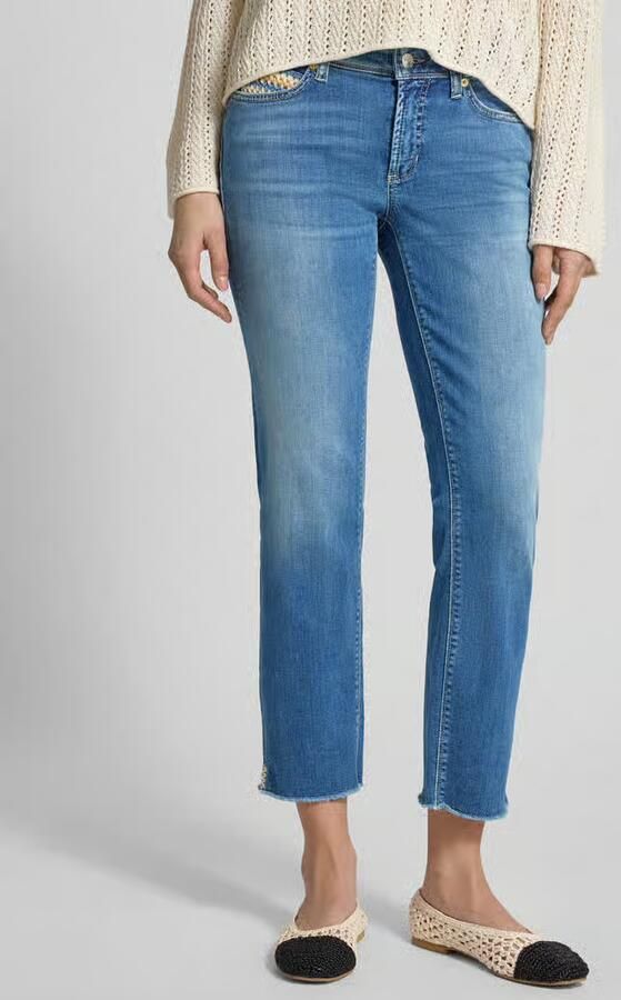 CAMBIO slim fit jeans van katoenmix in verkorte pasvorm - Foto 3