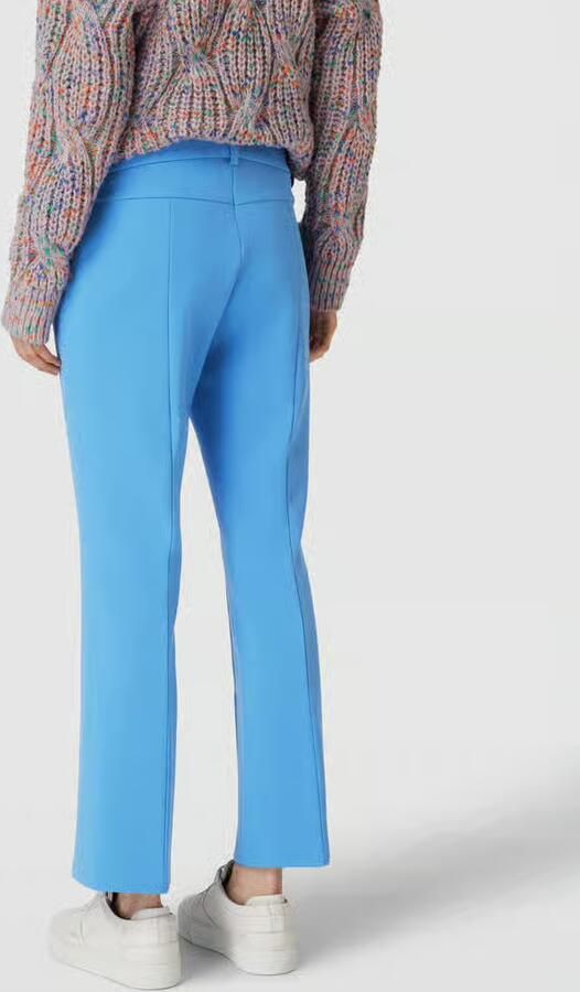 CAMBIO Iris Paarse Broek met Rechte Pijpen Blue Dames