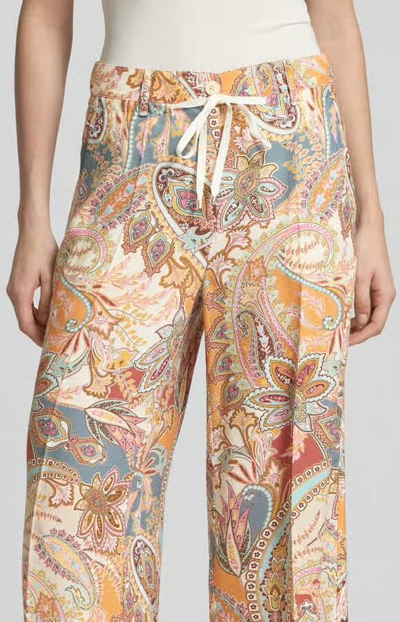 CAMBIO Stoffen broek van mix van lyocell en linnen model 'ADRIENNE'