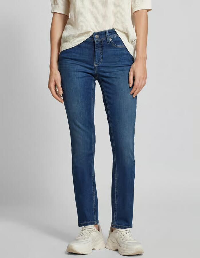 CAMBIO Sophisticated Dark Used Jeans Hoge Taille Slim Fit Blue Dames - Foto 2
