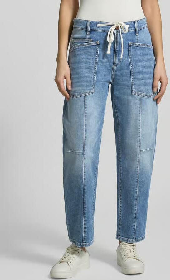 CAMBIO Straight fit Jeans met opgestikte Zakken (onderstuk) Model 'Ocean' - Foto 3