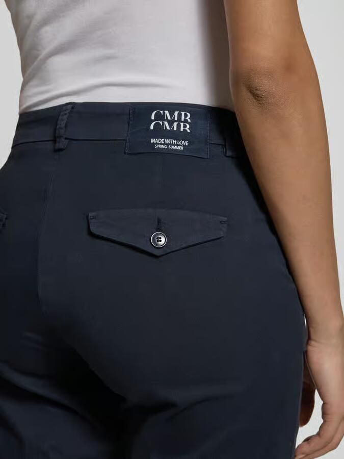 CAMBIO Straight fit stoffen broek met persplooien Model 'Karina'