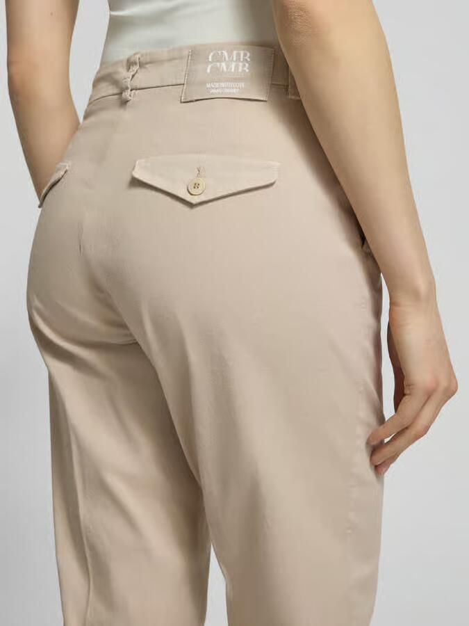 CAMBIO Straight fit stoffen broek met persplooien Model 'Karina'