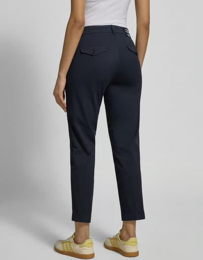 CAMBIO Straight fit stoffen broek met persplooien Model 'Karina'
