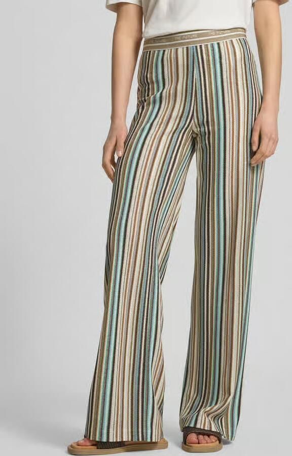 CAMBIO Straight fit stoffen broek met viscosegehalte model 'Allison' - Foto 3